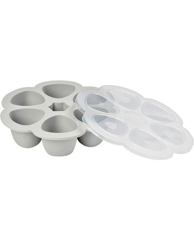 BEABA SILIKOONIST BEEBITOIDUKONTEINER MULTIPORTIONS, XL (6X150 ML), GREY