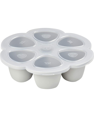 BEABA SILIKOONIST BEEBITOIDUKONTEINER MULTIPORTIONS, XL (6X150 ML), GREY