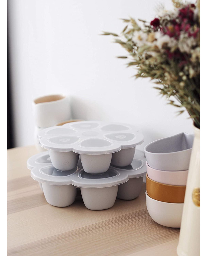 BEABA SILIKOONIST BEEBITOIDUKONTEINER MULTIPORTIONS, XL (6X150 ML), GREY