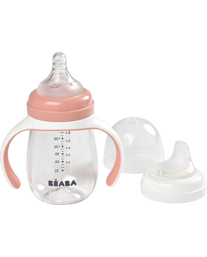 BEABA ÕPPIMISPUDel-JOOGIPUDEL 2IN1, 210 ML, OLD PINK