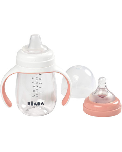 BEABA ÕPPIMISPUDel-JOOGIPUDEL 2IN1, 210 ML, OLD PINK