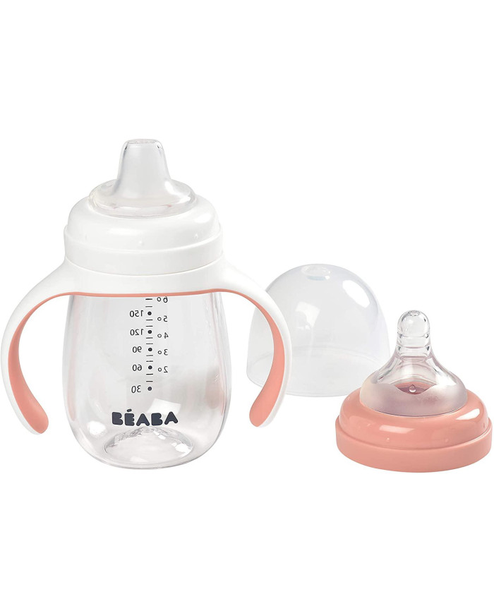 BEABA ÕPPIMISPUDel-JOOGIPUDEL 2IN1, 210 ML, OLD PINK