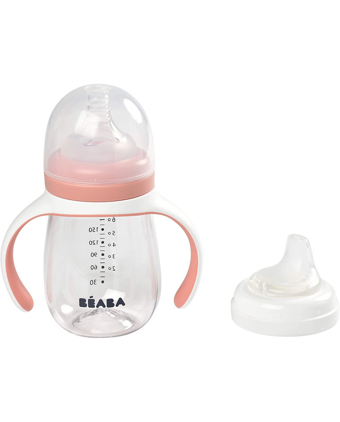 BEABA ÕPPIMISPUDel-JOOGIPUDEL 2IN1, 210 ML, OLD PINK