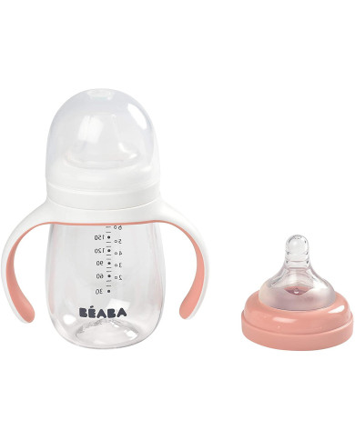 BEABA ÕPPIMISPUDel-JOOGIPUDEL 2IN1, 210 ML, OLD PINK