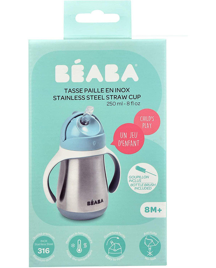 BEABA METALLIST JOOGIPUDEL KÕRREGA, 250 ML, WINDY BLUE