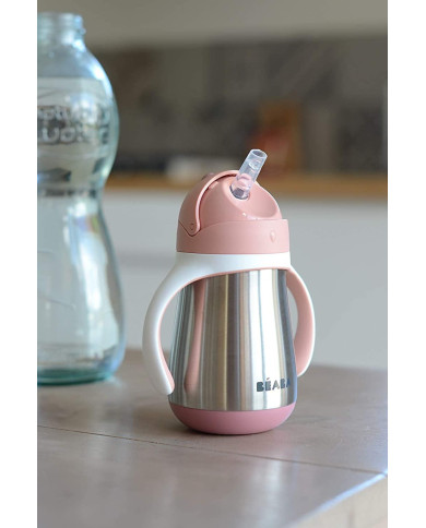 BEABA METALLIST JOOGIPUDEL KÕRREGA, 250 ML, OLD PINK