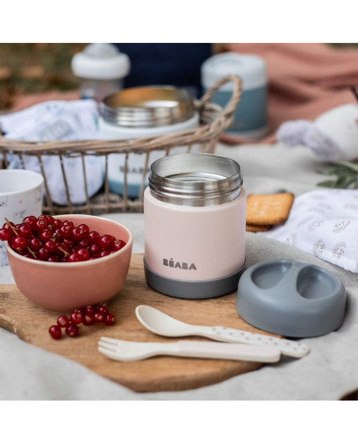 BEABA THERMO TOIDUKONTEINER, 300 ML, DARK GREY/LIGHT PINK
