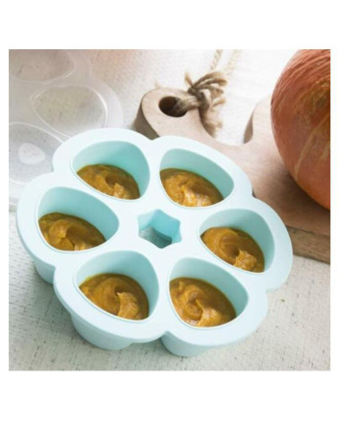 BEABA SILIKOONIST BEEBITOIDUKONTEINER MULTIPORTIONS, (6x90 ML), BLUE