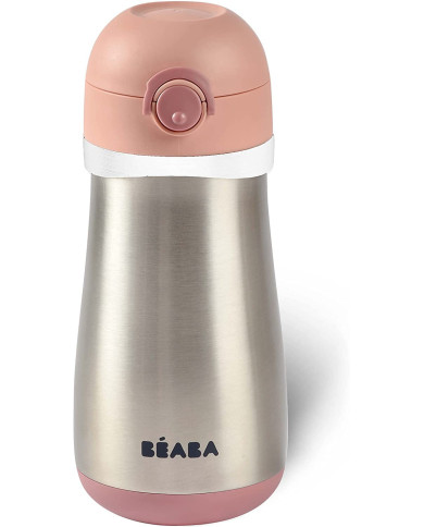 BEABA METALINĖ GERTUVĖ NUO 18 MĖN.,350 ML, OLD PINK