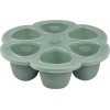 BEABA SILIKONINIS KŪDIKIO MAISTO KONTEINERIS MULTIPORTIONS 6x90 ML SAGE GREEN 