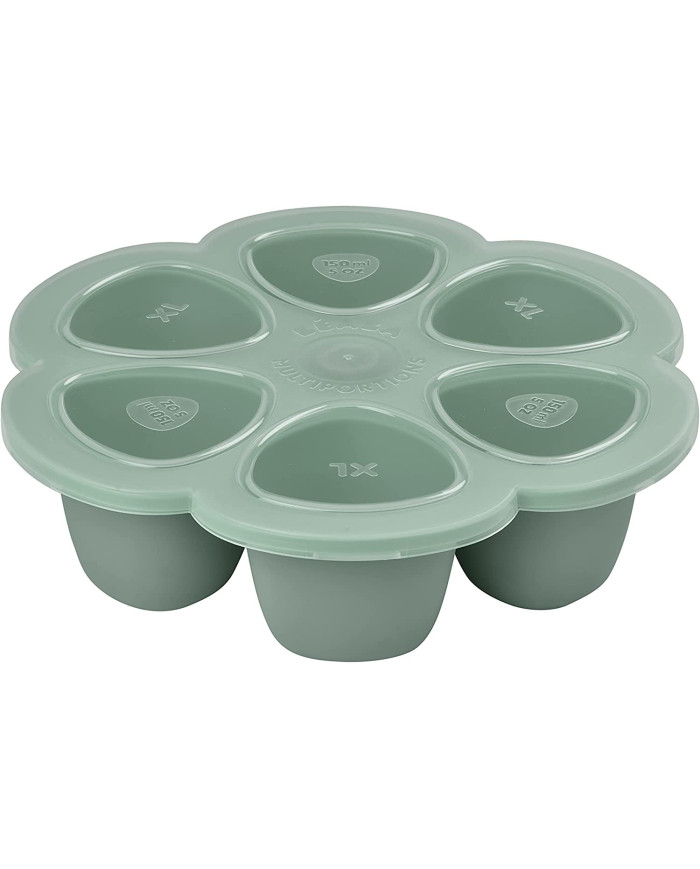 BEABA SILIKONINIS KŪDIKIO MAISTO KONTEINERIS MULTIPORTIONS XL 6X150 ML SAGE GREEN 