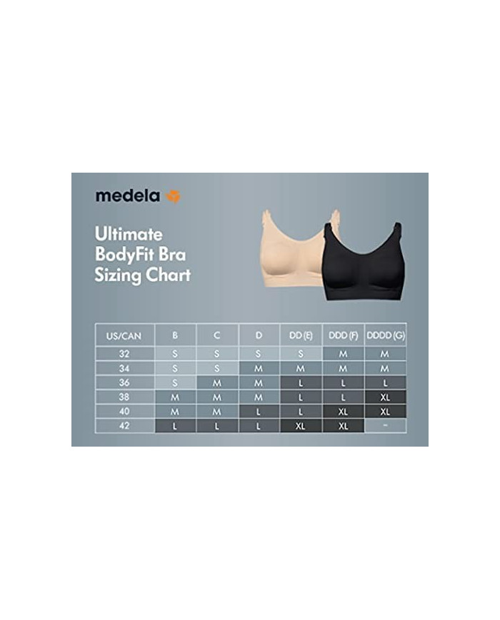 MEDELA ULTIMATE BODYFIT NĖŠČIOS IR MAITINIMO LIEMENĖLĖ, DYDIS S