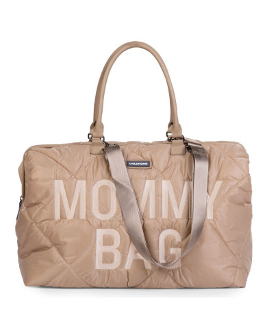 CHILDHOME DIDELIS MAMOS REIKMENŲ KREPŠYS MOMMY BAG, PUFFERED - BEIGE