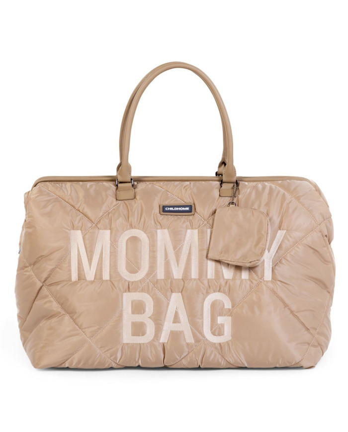 CHILDHOME DIDELIS MAMOS REIKMENŲ KREPŠYS MOMMY BAG, PUFFERED - BEIGE