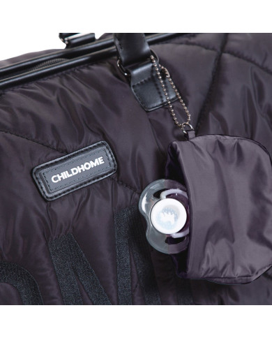 CHILDHOME DIDELIS MAMOS REIKMENŲ KREPŠYS MOMMY BAG, PUFFERED - BLACK