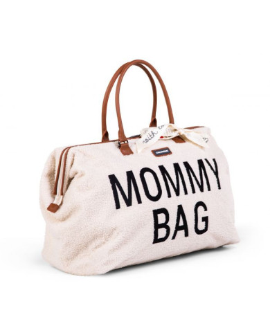 CHILDHOME DIDELIS MAMOS REIKMENŲ KREPŠYS MOMMY BAG, TEDDY OFF WHITE