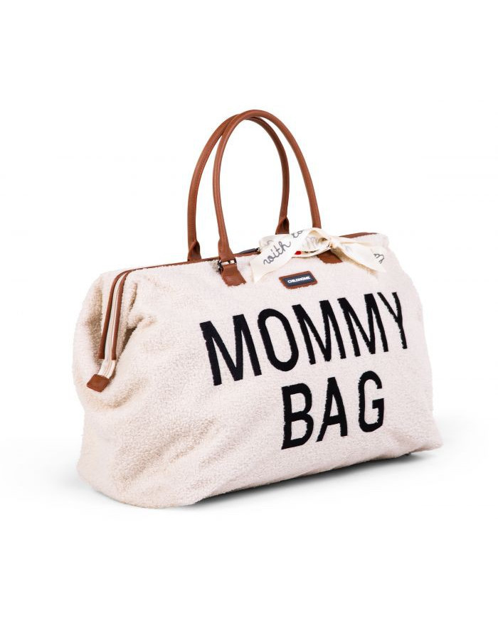 CHILDHOME DIDELIS MAMOS REIKMENŲ KREPŠYS MOMMY BAG, TEDDY OFF WHITE