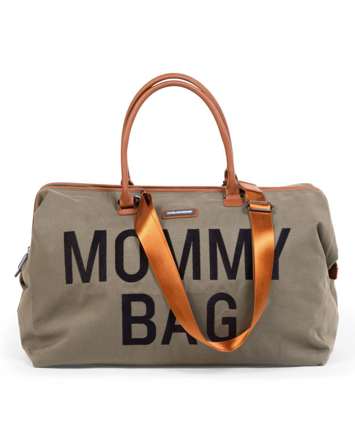 CHILDHOME DIDELIS MAMOS REIKMENŲ KREPŠYS MOMMY BAG, CANVAS - KHAKI