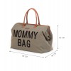 CHILDHOME DIDELIS MAMOS REIKMENŲ KREPŠYS MOMMY BAG, CANVAS - KHAKI