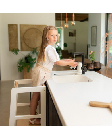 CHILDHOME MOKOMASIS BOKŠTELIS, WHITE NATURAL
