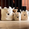 CHILDHOME DAIKTŲ LAIKYMO 3 VNT. KREPŠIŲ RINKINYS TEDDY, WHITE
