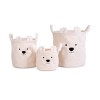 CHILDHOME DAIKTŲ LAIKYMO 3 VNT. KREPŠIŲ RINKINYS TEDDY, WHITE