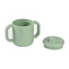 BEABA SILIKONINIS 2-IN-1 MOKOMASIS PUODELIS, SAGE GREEN