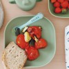 BEABA SILIKONINĖ DUGNU PRILIMPANTI LĖKŠTĖ, SAGE GREEN  