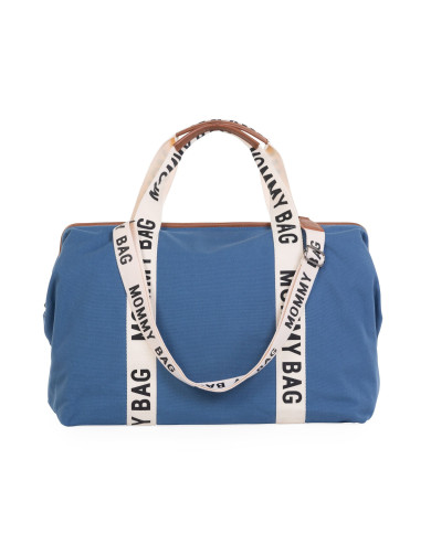 CHILDHOME DIDELIS MAMOS REIKMENŲ KREPŠYS MOMMY BAG SIGNATURE, CANVAS – INDIGO