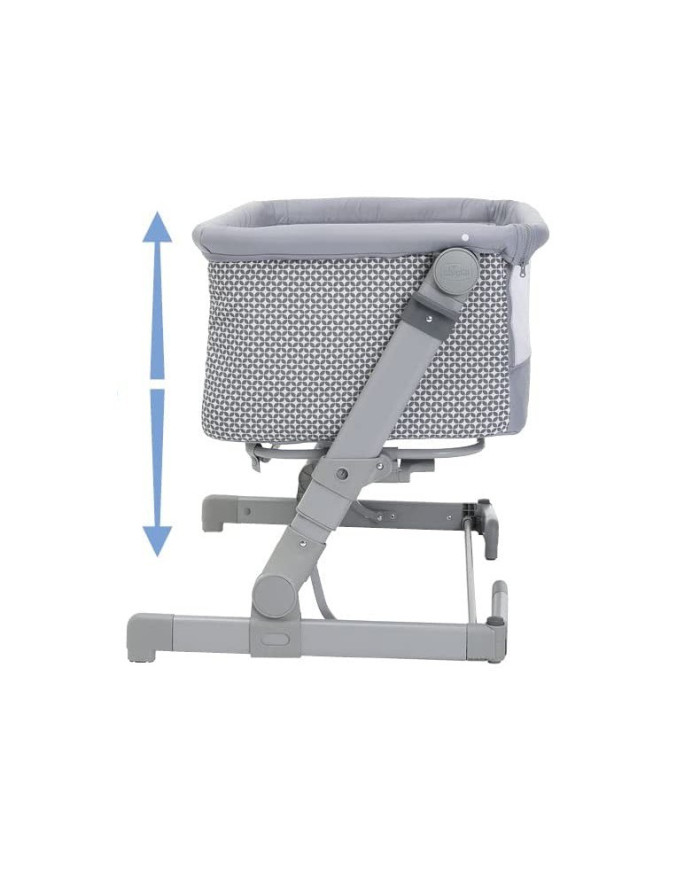 CHICCO NEXT2ME GO SULANKSTOMAS LOPŠIUKAS, LIGHT GREY