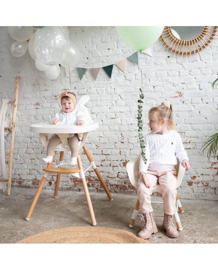CHILDHOME EVOLU 2 MAITINIMO KĖDUTĖ, NATURAL WHITE