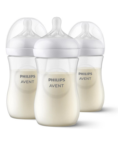 PHILIPS AVENT NATURAL RESPONSE BUTELIUKŲ RINKINYS, 260 ML, 1 MĖN.+, 3 VNT., BALTI