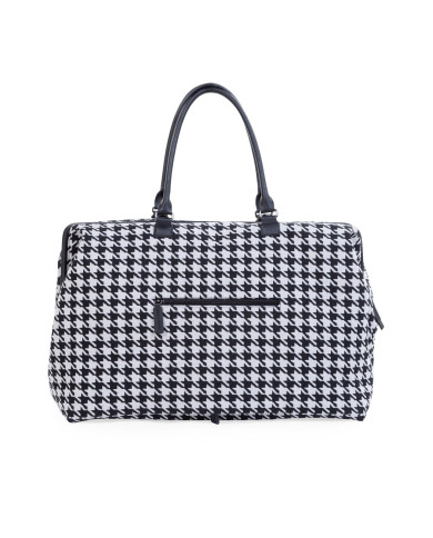 CHILDHOME DIDELIS MAMOS REIKMENŲ KREPŠYS MOMMY BAG, PIED DE POULE, BLACK