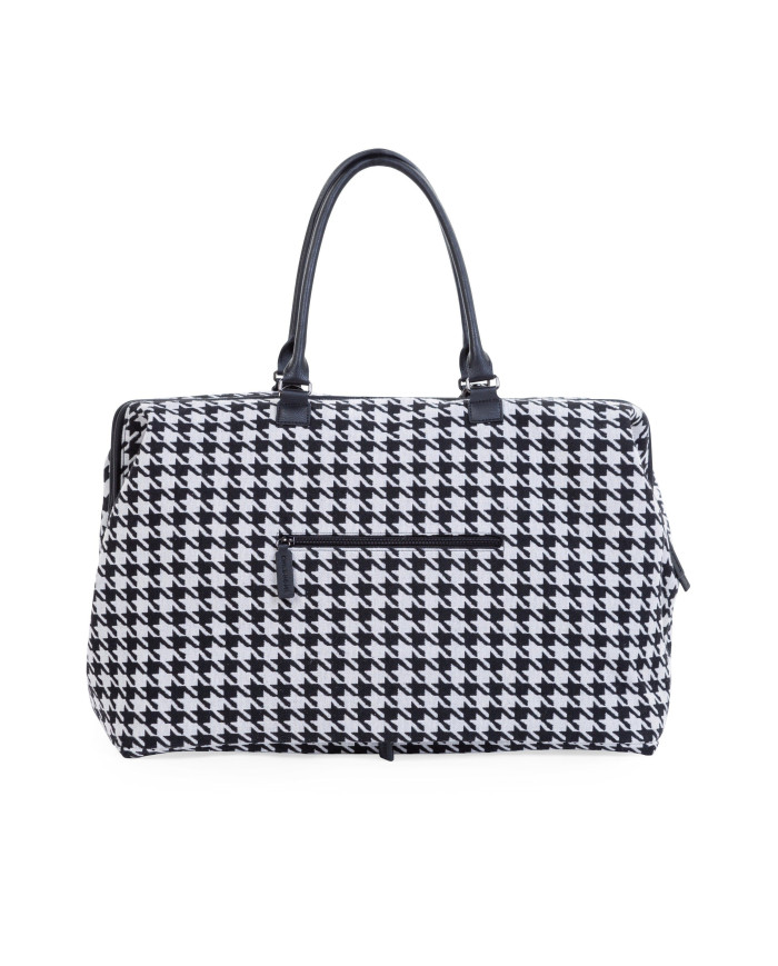 CHILDHOME DIDELIS MAMOS REIKMENŲ KREPŠYS MOMMY BAG, PIED DE POULE, BLACK
