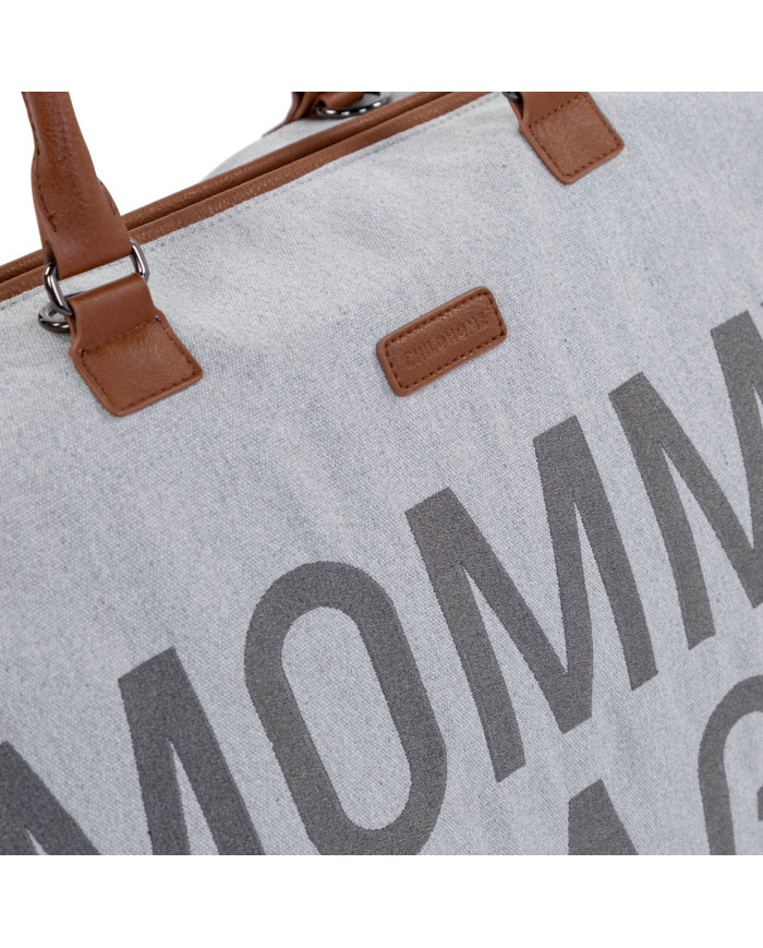 CHILDHOME DIDELIS MAMOS REIKMENŲ KREPŠYS MOMMY BAG, CANVAS - GREY