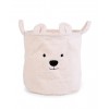 CHILDHOME DAIKTŲ IR ŽAISLŲ LAIKYMO KREPŠYS  40X40X40 CM, TEDDY OFF WHITE