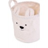 CHILDHOME DAIKTŲ IR ŽAISLŲ LAIKYMO KREPŠYS  40X40X40 CM, TEDDY OFF WHITE