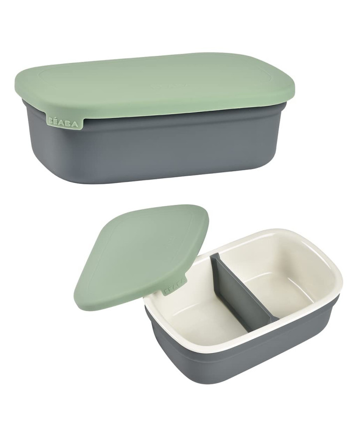 BEABA KERAMIKINĖ REGULIUOJAMŲ SKYRIŲ PIETŲ DĖŽUTĖ, MINERAL/SAGE GREEN