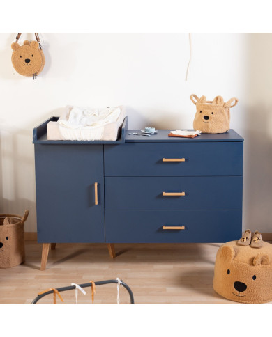 CHILDHOME DAIKTŲ IR ŽAISLŲ LAIKYMO KREPŠYS 30X30X30 CM, TEDDY BEIGE