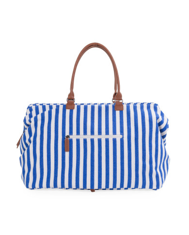 CHILDHOME DIDELIS MAMOS REIKMENŲ KREPŠYS MOMMY BAG,  STRIPES - ELECTRIC BLUE/LIGHT BLUE