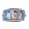 CHILDHOME DIDELIS MAMOS REIKMENŲ KREPŠYS MOMMY BAG,  STRIPES - ELECTRIC BLUE/LIGHT BLUE
