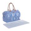 CHILDHOME DIDELIS MAMOS REIKMENŲ KREPŠYS MOMMY BAG,  STRIPES - ELECTRIC BLUE/LIGHT BLUE