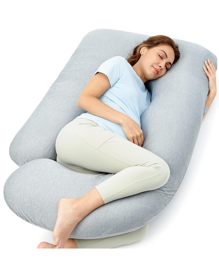 MOMCOZY MULTIFUNKCINĖ NĖŠČIOSIOS PAGALVĖ SU VĖSINANČIU AUDINIU, U FORMOS