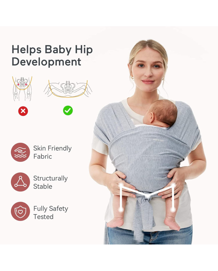 MOMCOZY KŪDIKIŲ VAIKJUOSTĖ-NEŠIOKLĖ, PILKA