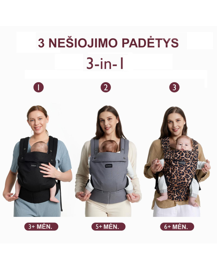 MOMCOZY ERGONOMINĖ KŪDIKIŲ NEŠIOKLĖ