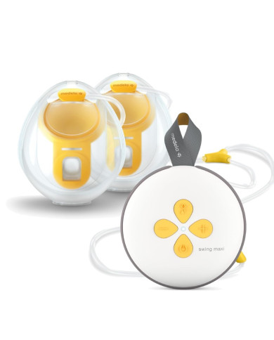 MEDELA DVIGUBAS PIENTRAUKIS SU ĮKRAUNAMA BATERIJA SWING MAXI HANDS FREE 