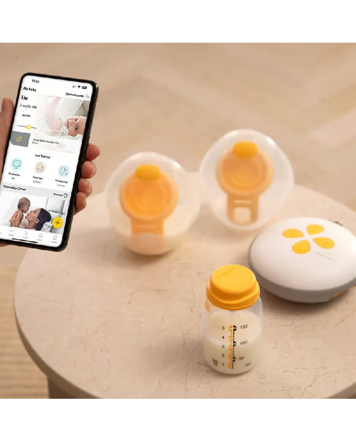 MEDELA DVIGUBAS PIENTRAUKIS SU ĮKRAUNAMA BATERIJA SWING MAXI HANDS FREE 