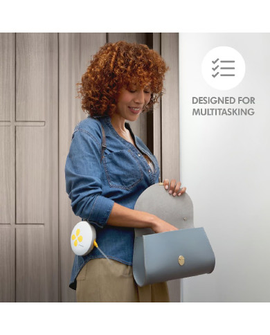 MEDELA DVIGUBAS PIENTRAUKIS SU ĮKRAUNAMA BATERIJA SWING MAXI HANDS FREE 