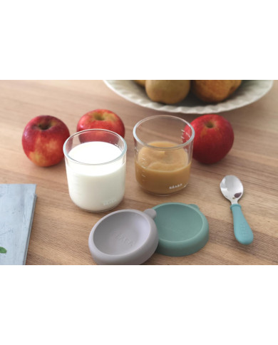 BEABA 2 TK KLAASPURKIDE KOMPLEKT (250 ML), SAGE GREEN/GREY