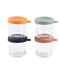 BEABA 4 klaaspurgist koosnev komplekt (4 × 250 ml), SUNRISE
